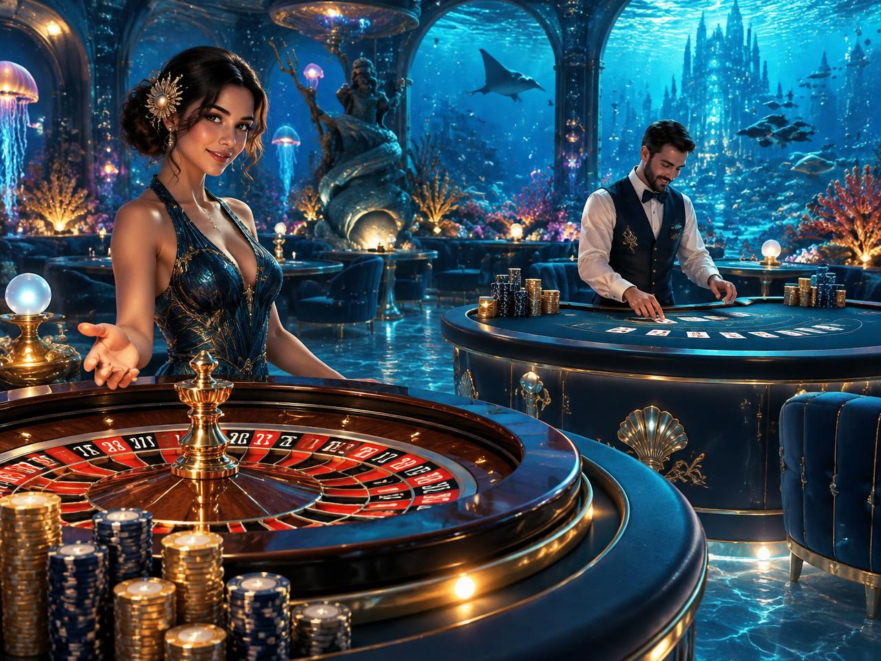 Live casinotafel met dealer en roulettewiel